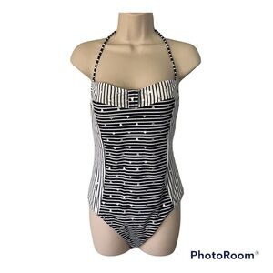 Jessica Simpson blue stars & stripes one piece swimsuit, has been ALTERED, M-L.